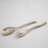 Sierra Modern Maia Small Salad Servers (Shiny Gold) by Beatriz Ball