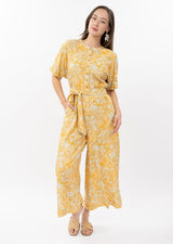 Tuck Sleeve Jumpsuit in Mint view 3