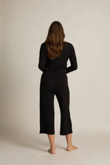 Faceplant Dreams - Wide-leg Capri Pant: Black / Large