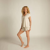 Faceplant Dreams - Bamboo V-neck Tee Shirt: Sage / Large