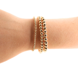 5MM Gold Beaded Bracelet by Beaded Blondes