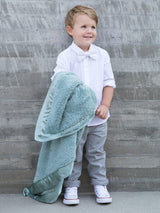Little Giraffe - Chenille Baby Blanket: Unboxed / Silver