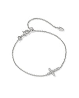 Cross Silver Crystal Delicate Chain Bracelet