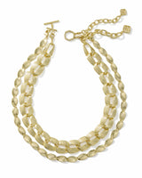 Kira Gold Chain Multi Strand Necklace view 3