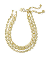 Kira Gold Chain Multi Strand Necklace view 4