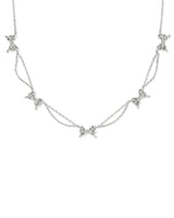Bow Silver Strand Necklace