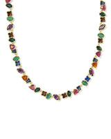 Isabelle Gold Tennis Necklace in Multi Mix