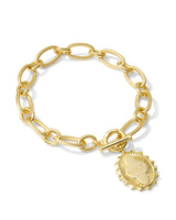 Mama Gold Link and Chain Bracelet