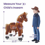 Ponycycle - Ride-on Brown Horse | Plush Animal Riding Pony