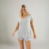 Faceplant Dreams - Bamboo V-neck Tee Shirt: Sage / Large