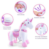 Ponycycle - Ride-on Pink Unicorn | Plush Animal Riding Toy: