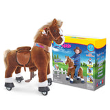 Ponycycle - Ride-on Brown Horse | Plush Animal Riding Pony