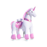 Ponycycle - Ride-on Pink Unicorn | Plush Animal Riding Toy: