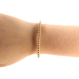 4MM Gold Beaded Bracelet by Beaded Blondes