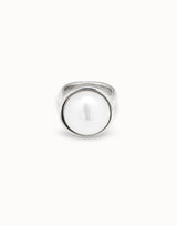 Uno De 50 - Sterling Silver-plated Ring with Shell Pearl