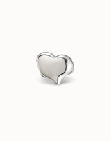 Uno De 50 - Sterling Silver-plated Large Heart Shaped Ring