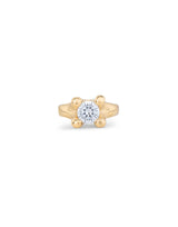 Uno De 50 - 18k Gold-plated Ring with White Cubic Zirconia
