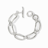Wave Link Bracelet in Silver view 2