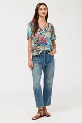 Avah Button Down Shirt in Chemis Scarf