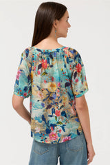 Avah Button Down Shirt in Chemis Scarf view 4