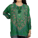 Margot Blouse in Green Tambourine view 2