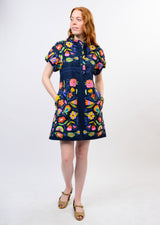 Carlota Dress in Navy view 2