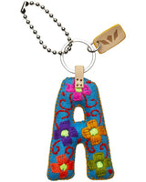 Consuela - Charm - Turquoise Felt Alphabet Charm ?A’