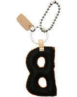 BLACK FELT ALPHABET CHARM "B"