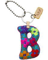 Consuela - Charm - Turquoise Felt Alphabet Charm ?B’
