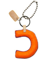 ORANGE FELT ALPHABET CHARM "C"