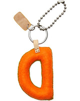 ORANGE FELT ALPHABET CHARM "D"