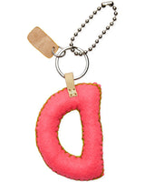 PINK FELT ALPHABET CHARM "D"
