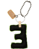 BLACK FELT ALPHABET CHARM "E"