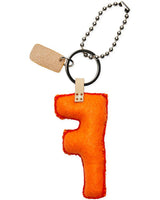 ORANGE FELT ALPHABET CHARM "F"
