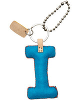 TURQUOISE FELT ALPHABET CHARM "I"