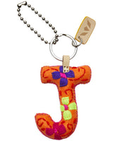CONSUELA ORANGE FELT ALPHABET CHARM "J" CHRM3648FOCOOS