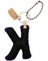 BLACK FELT ALPHABET CHARM "K"