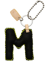 BLACK FELT ALPHABET CHARM "M"