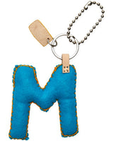 Consuela - Charm - Turquoise Felt Alphabet Charm ?M’