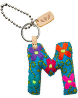 Consuela - Charm - Turquoise Felt Alphabet Charm ?M’