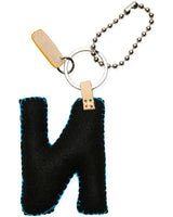 BLACK FELT ALPHABET CHARM "N"