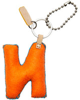 ORANGE FELT ALPHABET CHARM "N"