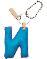 TURQUOISE FELT ALPHABET CHARM "N"