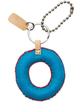 TURQUOISE FELT ALPHABET CHARM "O"