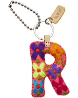 Consuela - Charm - Pink Felt Alphabet Charm ?R’