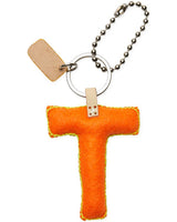 Consuela - Charm - Orange Felt Alphabet Charm ?T’