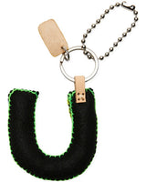 BLACK FELT ALPHABET CHARM "U"