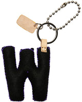 BLACK FELT ALPHABET CHARM "W"