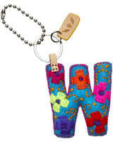 CONSUELA TURQUOISE FELT ALPHABET CHARM "W" CHRM3661FTCOOS