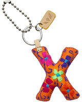 CONSUELA ORANGE FELT ALPHABET CHARM "X" CHRM3662FOCOOS
